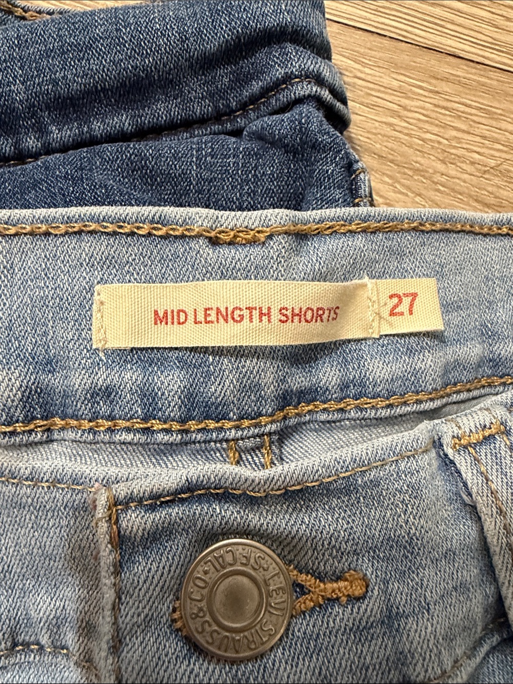 Levi's Women's Denim Shorts Trio - Light Blue, Medium Blue, Dark Blue - Picture 2 of 6